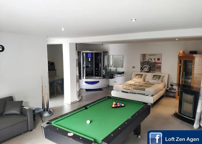 Loft Zen Balneo Parking Gratuit Sauna Hammam Billard * Agen