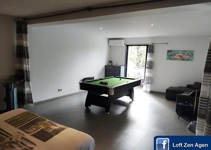 Loft Zen Balneo Parking Gratuit Sauna Hammam Billard Appartamento Agen