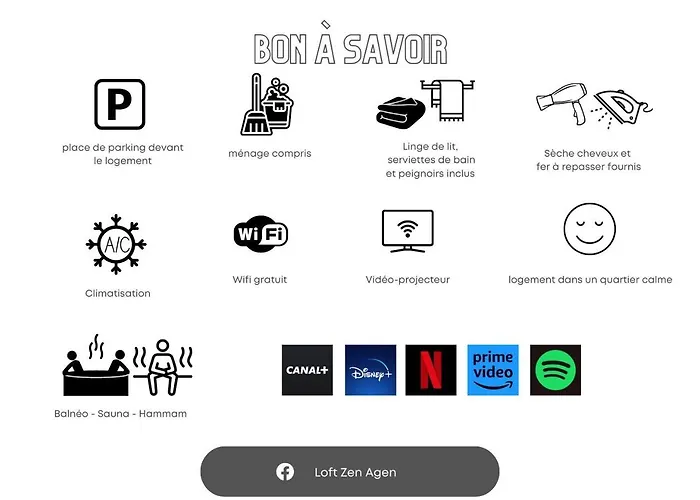 Loft Zen Balneo Parking Gratuit Sauna Hammam Billard * 阿让